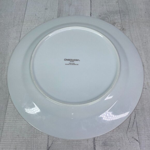 JC Penny Chris Madden MONTALIRA RED Gold Design Porcelain Dinner Plate Set 4 - Picture 7 of 16